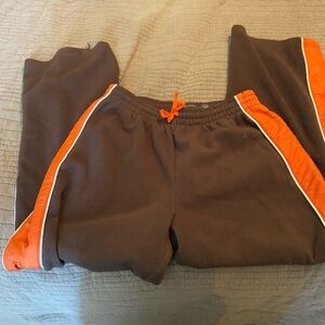 Old Navy Brown and Orange Joggers with Elastic Waistband